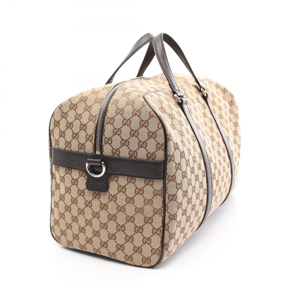 Gucci Boston Beige Bag Brown GG Canvas Leather